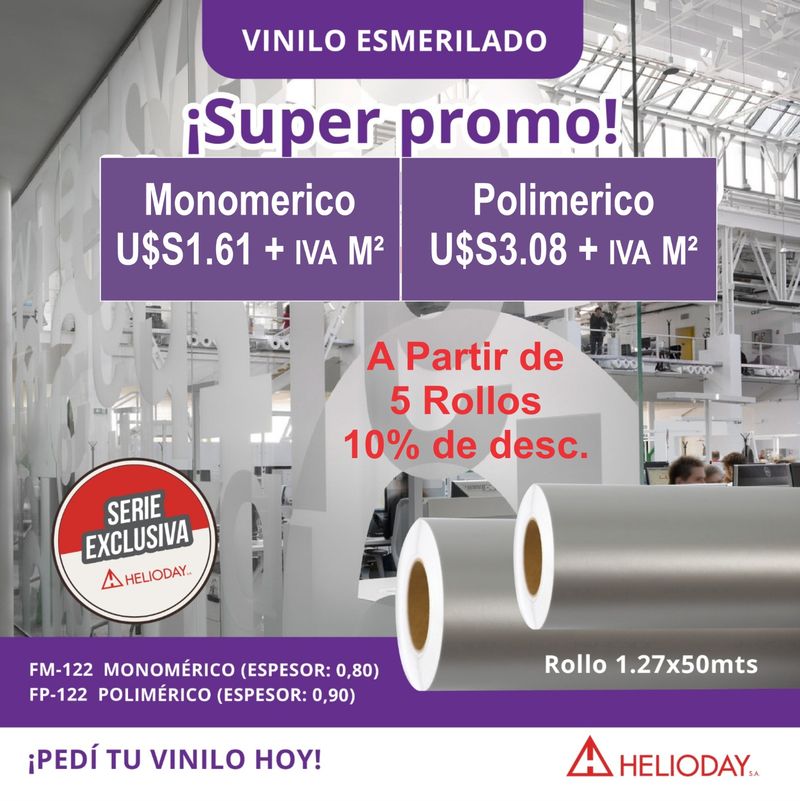 Super Promo Vinilo Esmerilado Frosted Glass